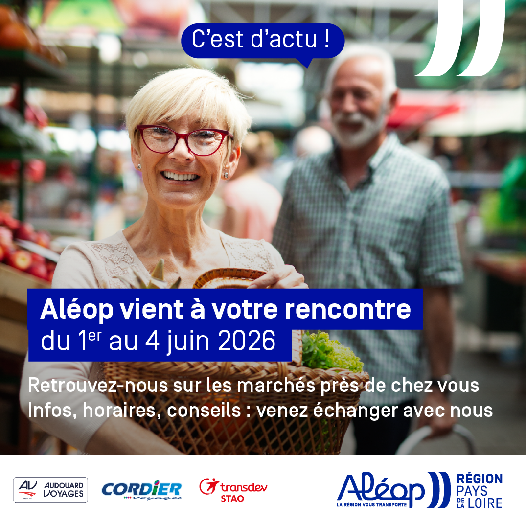 Aléop à la rencontre des usagers sur les marchés du Maine-et-Loire