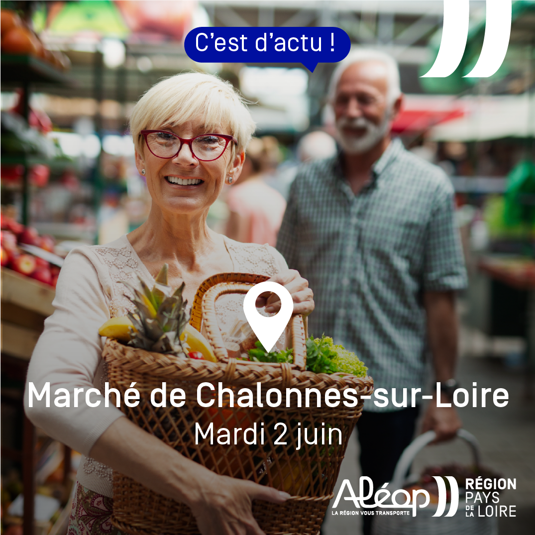 Aléop à la rencontre des usagers sur le marché de Chalonnes-sur-Loire