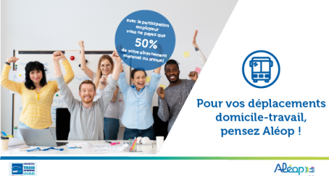 Pensez Aléop pour vos déplacements Domicile-Travail 