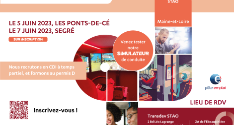 Transdev STAO 49 recrute le 5 et 7 juin 2023 - Semaine de la Mobilité
